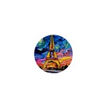 Eiffel Tower Starry Night Print Van Gogh 1  Mini Magnets