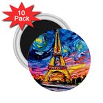 Eiffel Tower Starry Night Print Van Gogh 2.25  Magnets (10 pack) 