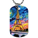 Eiffel Tower Starry Night Print Van Gogh Dog Tag (One Side)