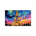 Eiffel Tower Starry Night Print Van Gogh Sticker Rectangular (100 pack)