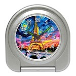 Eiffel Tower Starry Night Print Van Gogh Travel Alarm Clock
