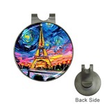 Eiffel Tower Starry Night Print Van Gogh Hat Clips with Golf Markers