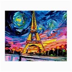 Eiffel Tower Starry Night Print Van Gogh Small Glasses Cloth