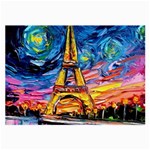 Eiffel Tower Starry Night Print Van Gogh Large Glasses Cloth (2 Sides)