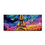 Eiffel Tower Starry Night Print Van Gogh Hand Towel