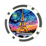 Eiffel Tower Starry Night Print Van Gogh Poker Chip Card Guard (10 pack)