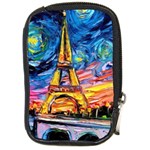 Eiffel Tower Starry Night Print Van Gogh Compact Camera Leather Case