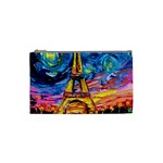 Eiffel Tower Starry Night Print Van Gogh Cosmetic Bag (Small)