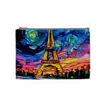 Eiffel Tower Starry Night Print Van Gogh Cosmetic Bag (Medium)