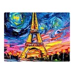 Eiffel Tower Starry Night Print Van Gogh Two Sides Premium Plush Fleece Blanket (Mini)