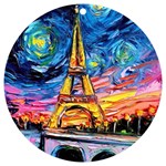 Eiffel Tower Starry Night Print Van Gogh UV Print Acrylic Ornament Round