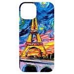 Eiffel Tower Starry Night Print Van Gogh iPhone 14 Black UV Print Case