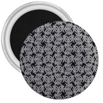 Ethnic symbols motif black and white pattern 3  Magnets