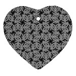 Ethnic symbols motif black and white pattern Ornament (Heart)