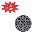 Ethnic symbols motif black and white pattern 1  Mini Buttons (100 pack) 