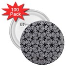 Ethnic symbols motif black and white pattern 2.25  Buttons (100 pack) 