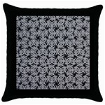 Ethnic symbols motif black and white pattern Throw Pillow Case (Black)