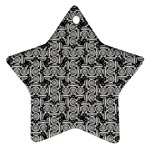 Ethnic symbols motif black and white pattern Star Ornament (Two Sides)