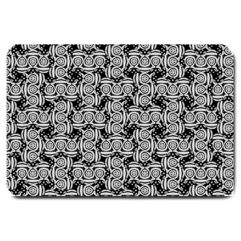 Ethnic symbols motif black and white pattern Large Doormat from UrbanLoad.com 30 x20  Door Mat