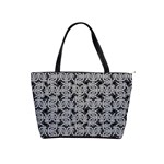 Ethnic symbols motif black and white pattern Classic Shoulder Handbag