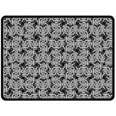 Ethnic symbols motif black and white pattern Two Sides Fleece Blanket (Large) from UrbanLoad.com 80 x60  Blanket Front