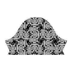 Ethnic symbols motif black and white pattern Short Sleeve V Right Sleeve