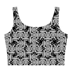 Ethnic symbols motif black and white pattern Midi Sleeveless Dress from UrbanLoad.com Top Front