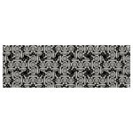 Ethnic symbols motif black and white pattern Banner and Sign 12  x 4 
