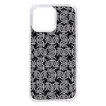 Ethnic symbols motif black and white pattern iPhone 14 Pro Max TPU UV Print Case