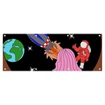 Girl Bed Space Planets Spaceship Rocket Astronaut Galaxy Universe Cosmos Woman Dream Imagination Bed Banner and Sign 8  x 3 