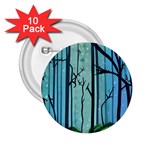 Nature Outdoors Night Trees Scene Forest Woods Light Moonlight Wilderness Stars 2.25  Buttons (10 pack) 