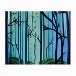 Nature Outdoors Night Trees Scene Forest Woods Light Moonlight Wilderness Stars Small Glasses Cloth (2 Sides)