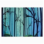 Nature Outdoors Night Trees Scene Forest Woods Light Moonlight Wilderness Stars Large Glasses Cloth