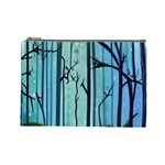 Nature Outdoors Night Trees Scene Forest Woods Light Moonlight Wilderness Stars Cosmetic Bag (Large)