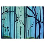 Nature Outdoors Night Trees Scene Forest Woods Light Moonlight Wilderness Stars Premium Plush Fleece Blanket (Extra Small)