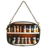 Alcohol Apothecary Book Cover Booze Bottles Gothic Magic Medicine Oils Ornate Pharmacy Chain Purse (Two Sides)