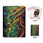Outdoors Night Setting Scene Forest Woods Light Moonlight Nature Wilderness Leaves Branches Abstract Playing Cards Single Design (Rectangle)