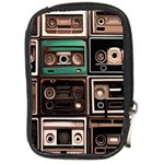 Retro Electronics Old Antiques Texture Wallpaper Vintage Cassette Tapes Retrospective Compact Camera Leather Case