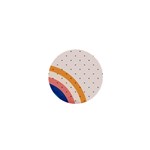 Abstract Geometric Bauhaus Polka Dots Retro Memphis Rainbow 1  Mini Buttons