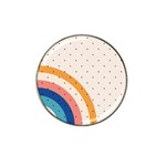 Abstract Geometric Bauhaus Polka Dots Retro Memphis Rainbow Hat Clip Ball Marker (4 pack)