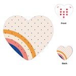 Abstract Geometric Bauhaus Polka Dots Retro Memphis Rainbow Playing Cards Single Design (Heart)