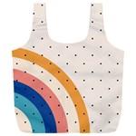 Abstract Geometric Bauhaus Polka Dots Retro Memphis Rainbow Full Print Recycle Bag (XXXL)