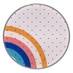 Abstract Geometric Bauhaus Polka Dots Retro Memphis Rainbow Wireless Fast Charger(White)