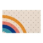 Abstract Geometric Bauhaus Polka Dots Retro Memphis Rainbow Banner and Sign 5  x 3 