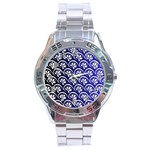 Pattern Floral Flowers Leaves Botanical Stainless Steel Analogue Watch