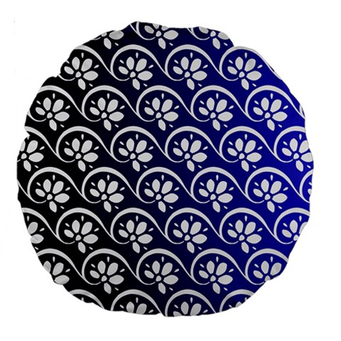 Pattern Floral Flowers Leaves Botanical Large 18  Premium Round Cushions from UrbanLoad.com Front