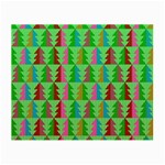 Trees Pattern Retro Pink Red Yellow Holidays Advent Christmas Small Glasses Cloth