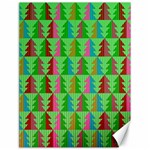 Trees Pattern Retro Pink Red Yellow Holidays Advent Christmas Canvas 12  x 16 