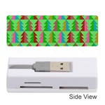 Trees Pattern Retro Pink Red Yellow Holidays Advent Christmas Memory Card Reader (Stick)