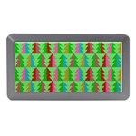 Trees Pattern Retro Pink Red Yellow Holidays Advent Christmas Memory Card Reader (Mini)